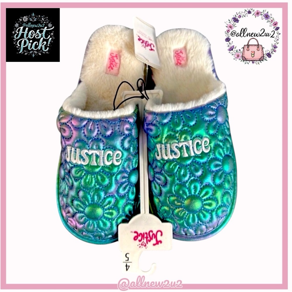 Justice Women’s Slipper 6-7 Big Girls 4-5